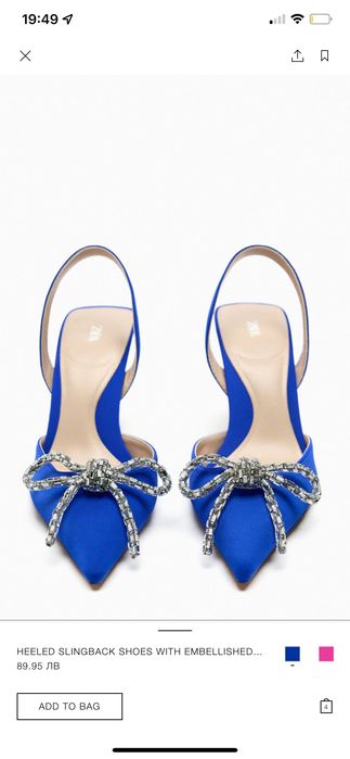 Oбувки на ток ZARA - Размер XS