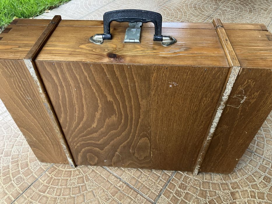 Valiza lemn retro pt sedinte foto