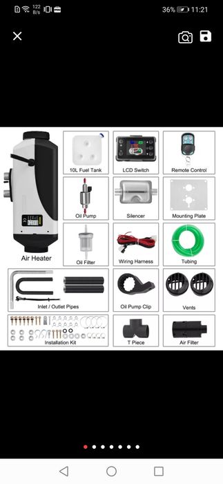 Промо! Дизелови печки  2, 5 и 8 Kw 12 и 24 v. и резервни части