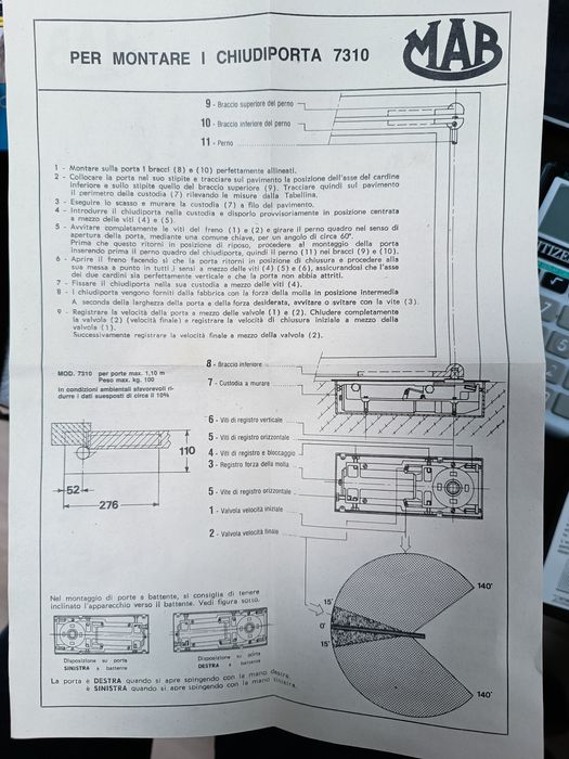 Подов затварящ автомат MAB 7300