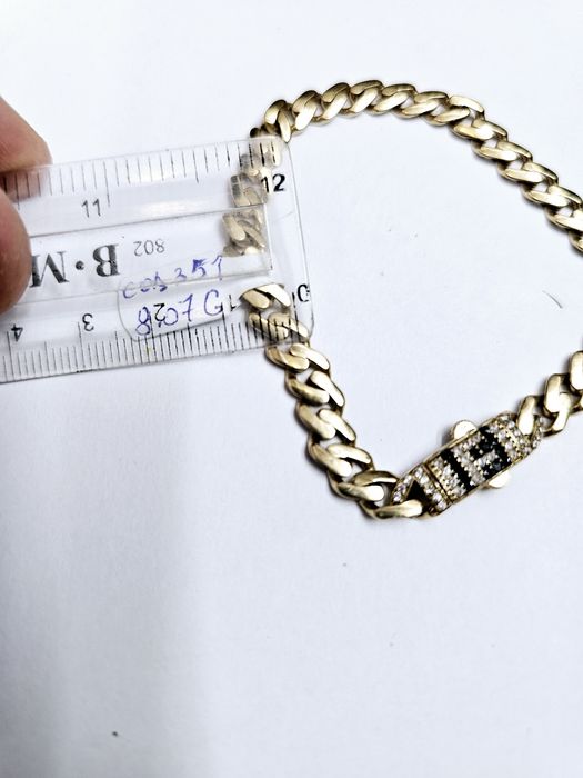Vand bratara model cuban din aur 14 k 8.07 g cod 351