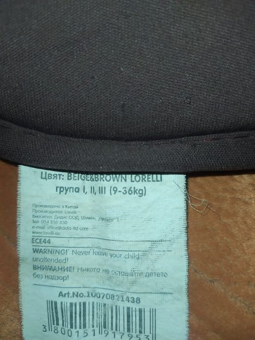 Автокресло 9 - 36 кг