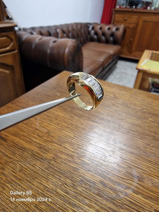 ‼️ Златен Пръстен с багети ‼️ - Заложна къща Галерия 65