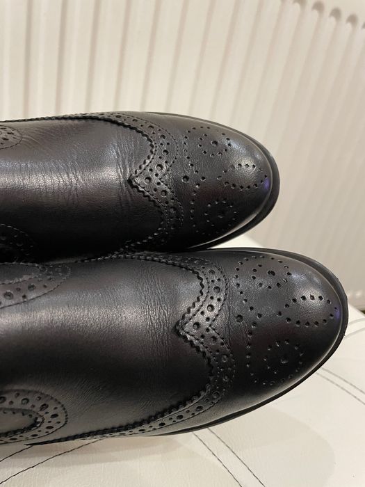 Черни боти естествена кожа