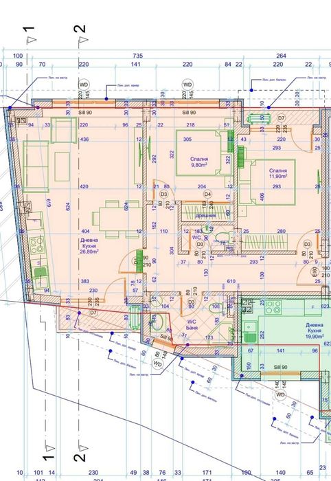 Тристаен апартамент Ново строителство