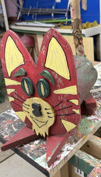 Декор-красная кошка