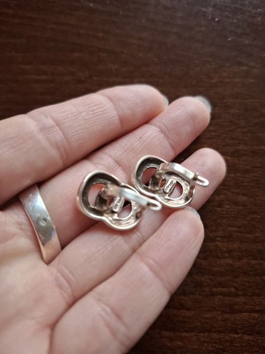 Сребърен комплект-пръстен+обици