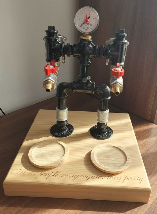 Dispenser/dozator alcool steampunk - idee cadou