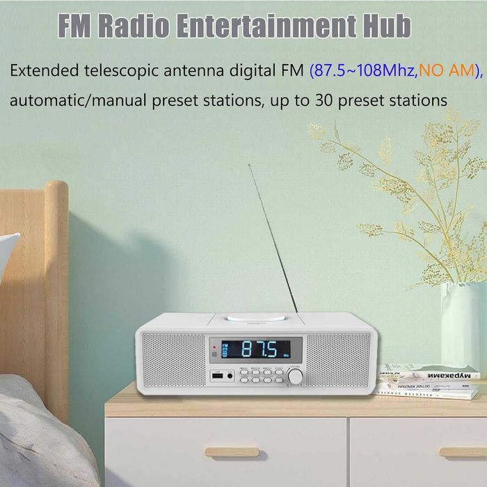 Домашна стерео система с CD плейър,  Bluetooth WISCENT WTB-798