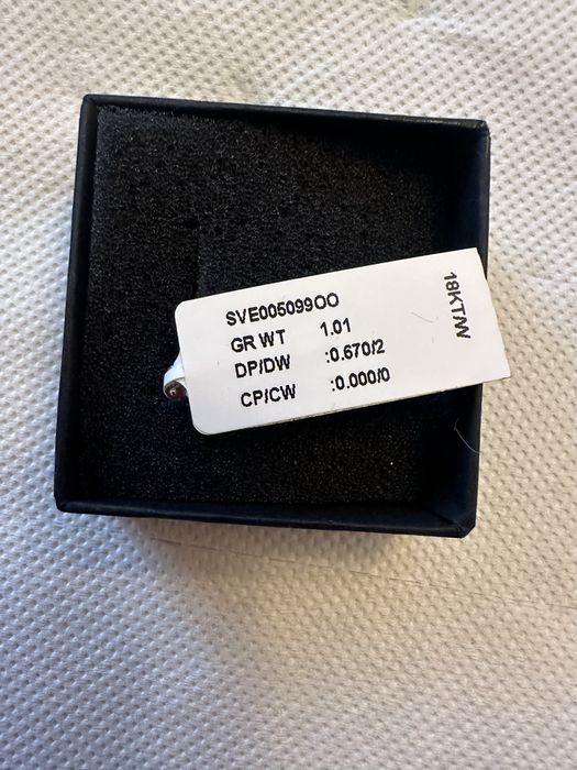 Cercei aur alb 18k si diamante