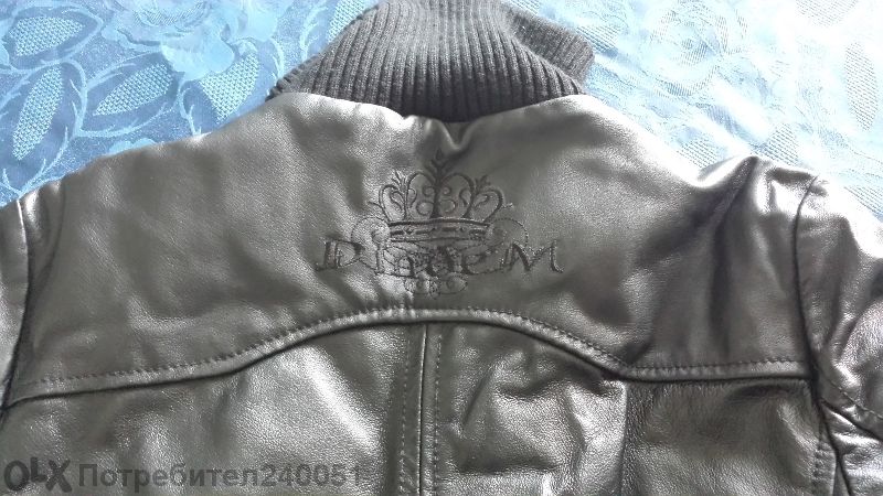 Черно кожено яке за момиче "leather men"