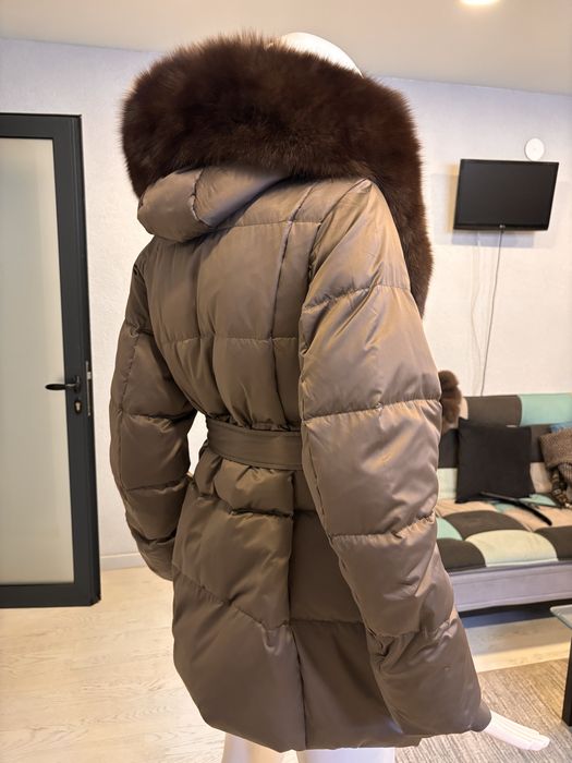 Geci  fas cu blana naturala de vulpe detasabila