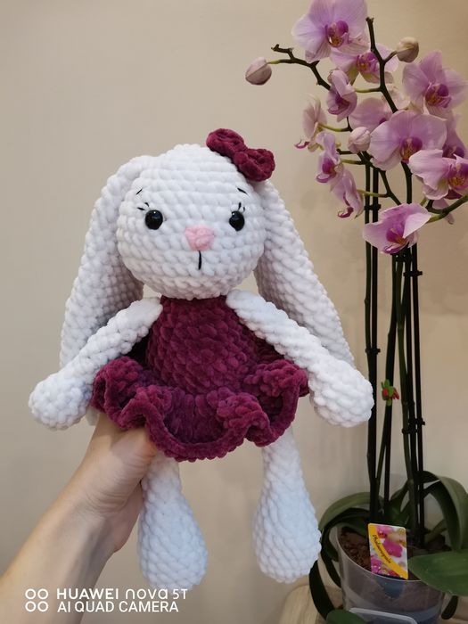 Ръчно плетени амигуруми Зайчета балерини-големи.