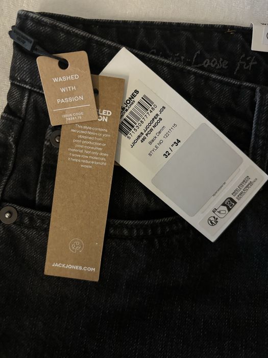 Нови Мъжки Черни Дънки Jack & Jones с Етикет