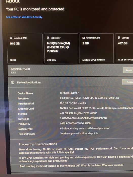 all in one pc i7 touchscreen 27 inch ssd