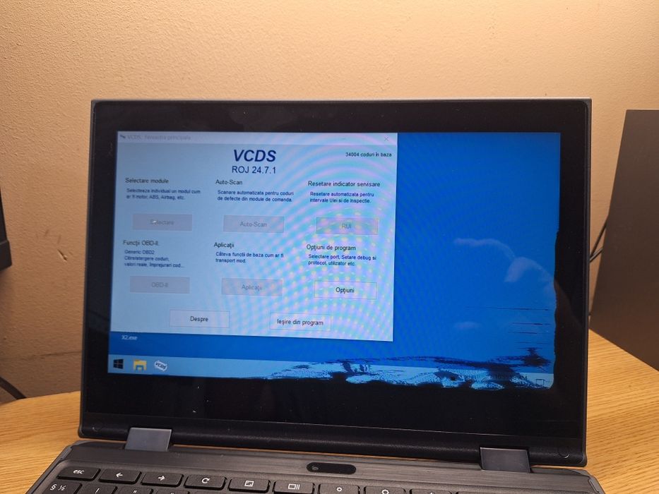 Tableta/laptop cu diagnoza VCDS