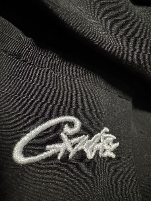 Corteiz Short Cargos Black/White Logo