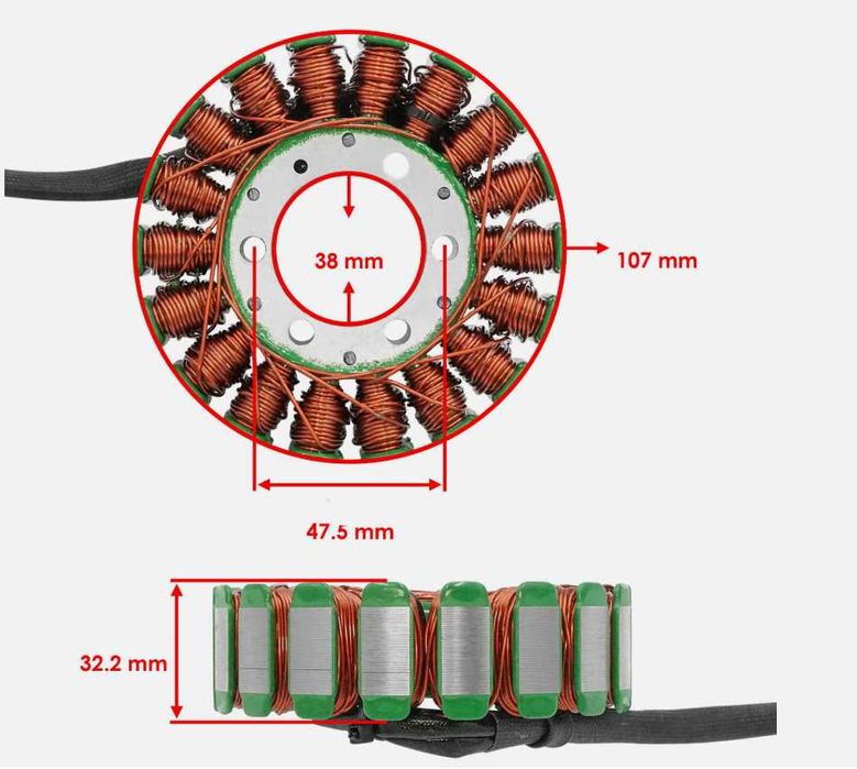 НОВ СТАТОР намотки звезда 2001-2004 Suzuki GSXR 1000 GSX-R600 GSX-R750