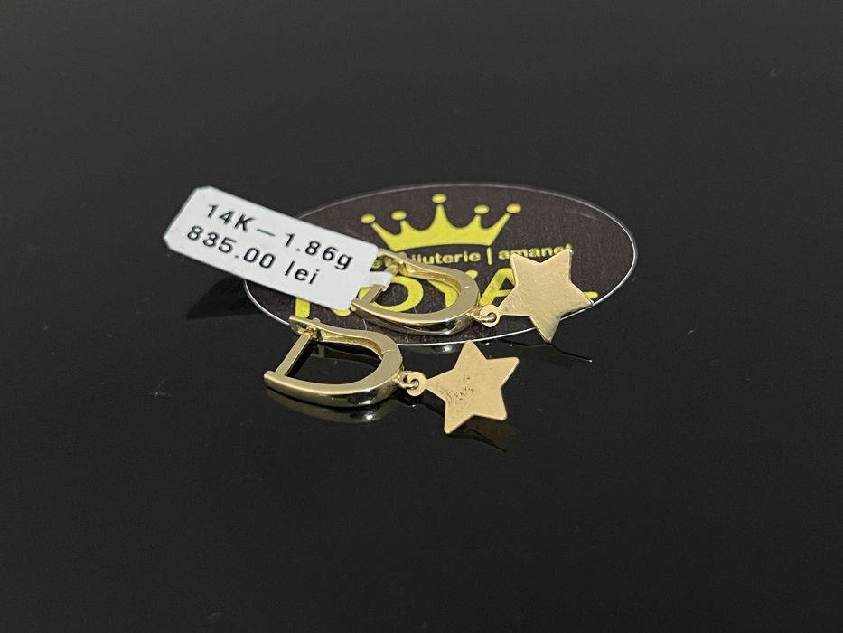 Bijuteria Royal CB: Cercei dama aur 14k 1,86gr