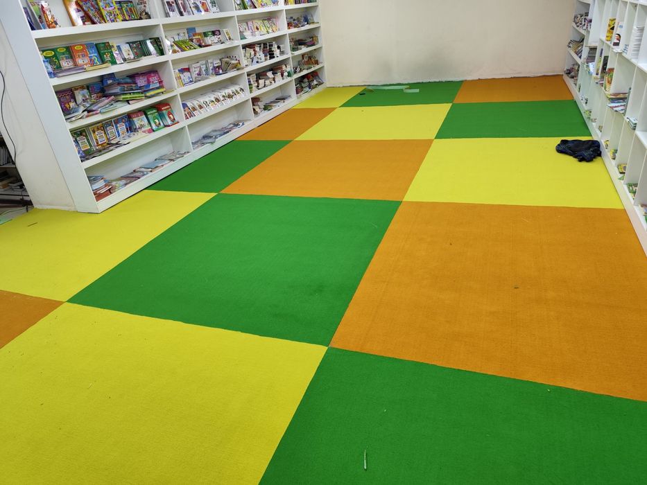 ковролин, ковер, ковролан, установка, резка, оверлок, клей, плитка