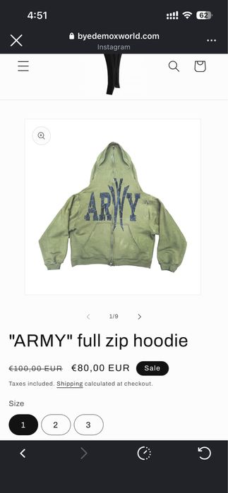 Byedemox (bdmx) arwy full zip hoodie