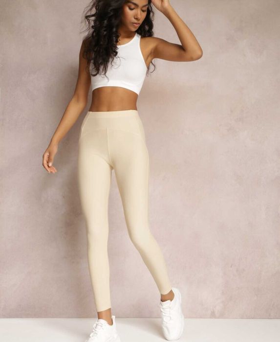 Colanti bej, mat, 36/s, nou cu eticheta