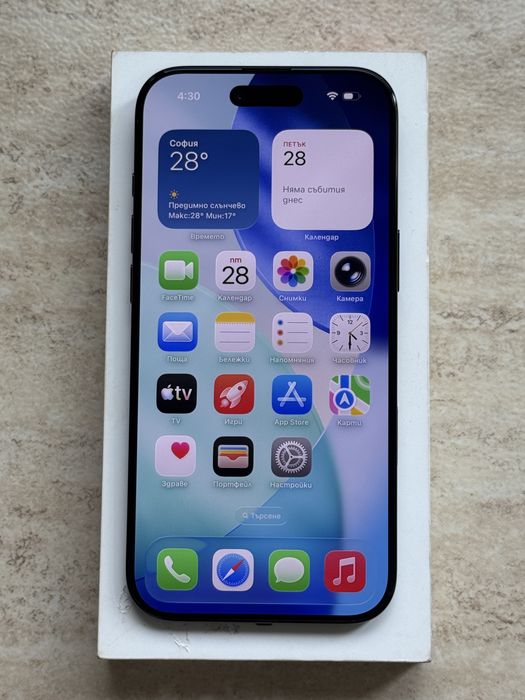 Apple iPhone  17 Air 256GB / Black / 100% батерия / НОВ! / 2г. Гаранция!