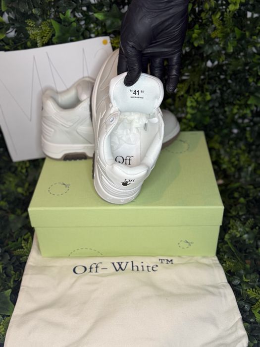 Adidasi Off-White Out Of Office Lace-Up Sneakers full white