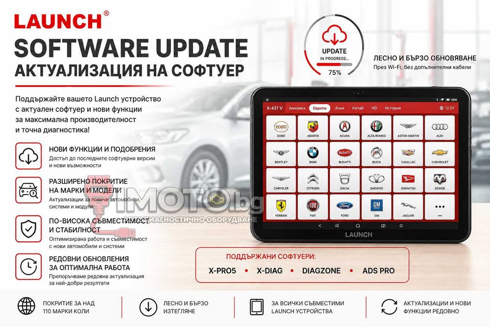 Launch Активиране/Обновяване/Ъпдейти X431 Easydiag, Thinkdiag, Golo...