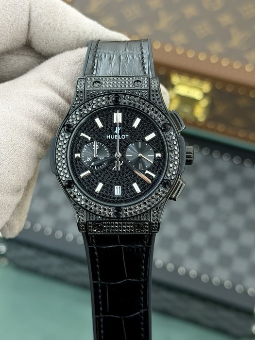 HB Classic Fusion Chronograph Black Ice Out