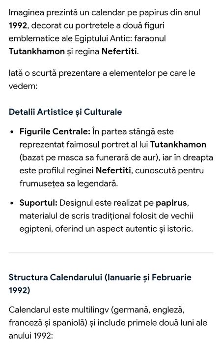 Vand calendar pe papirus din 1992