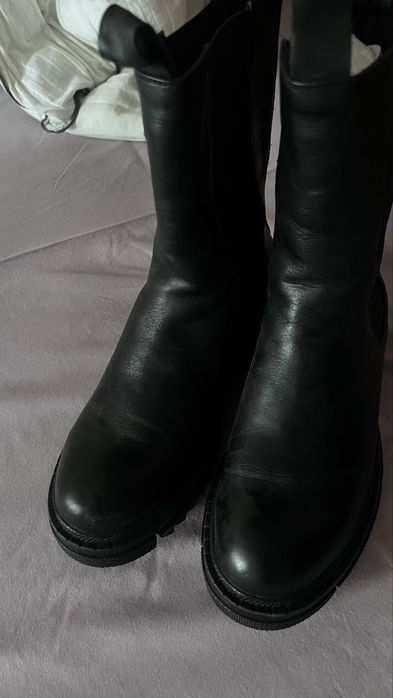 Сапожки челси,кожаные!