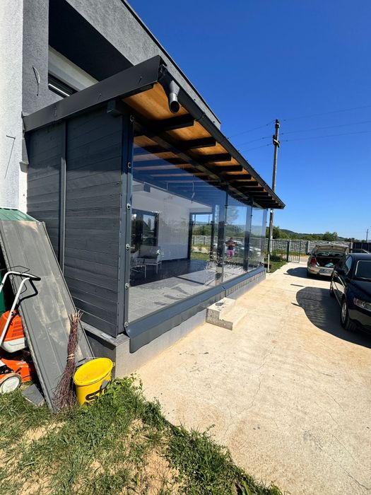 Folie terasa transparenta Cristal premium 0,8 pvc terase si foisoare