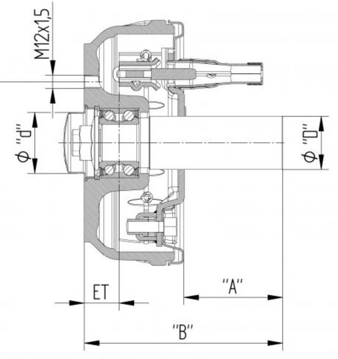 Барабан KNOTT 200x50  112x5 за платформи