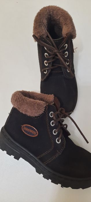 Детские ботинки, натуральная замша.