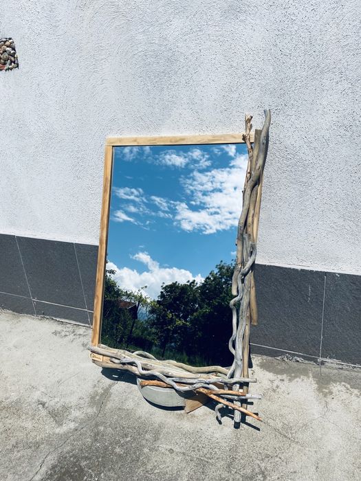 Артистично огледало с клонки – ръчна изработка