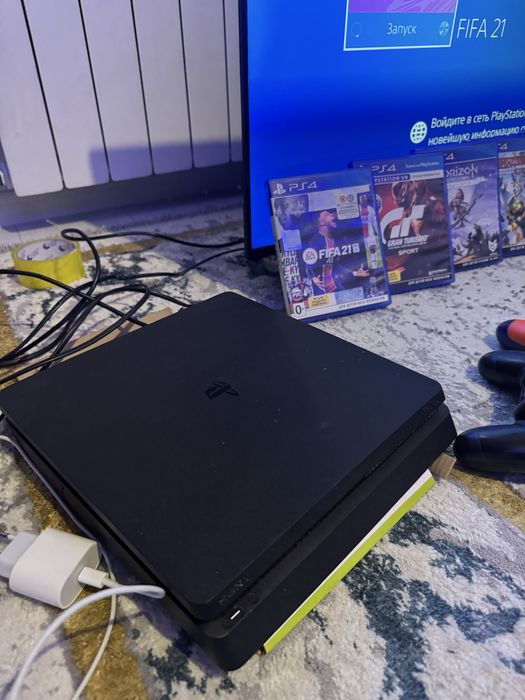 ps4 slim 1tb +6диск