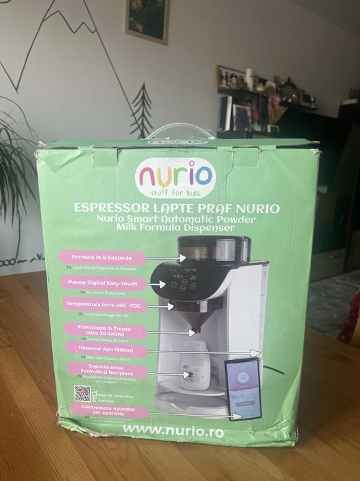Espressor lapte praf Nurio cu aplicatie mobila