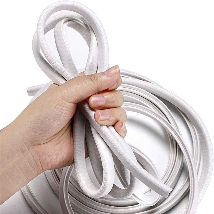 Предпазна декоративна лайсна/Протектор за врата 5 метра - Бяла