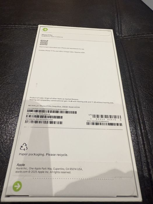 Iphone 17pro/17pro max чисто нови