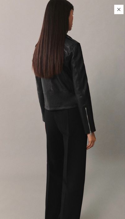 Дамско кожено яке MANGO естествена кожа