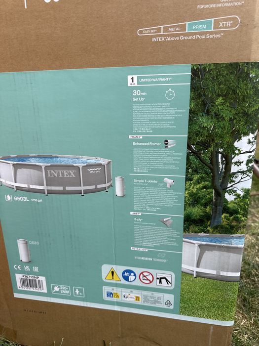 ЧИСТО НОВ басейн Intex Prism Frame Premium – 3.66 м × 76 см