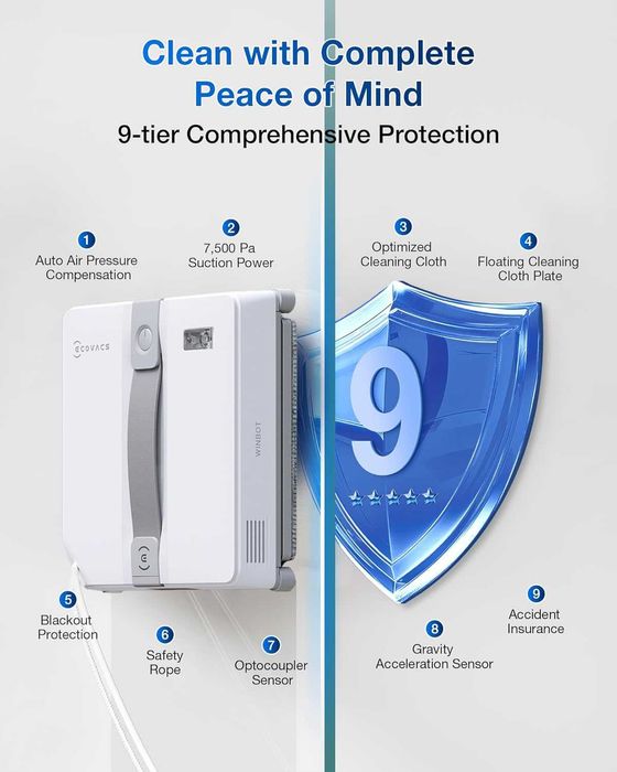 Робот за прозорци ECOVACS WINBOT Mini със спрей