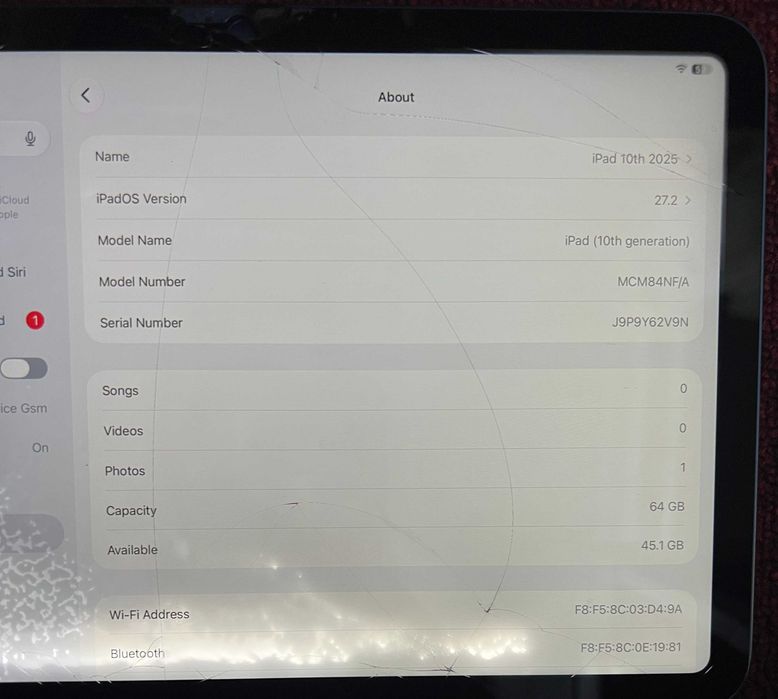 iPad 10 th 2024 /64/ pentru piese