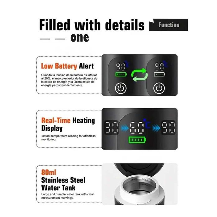 Преносима кафемашина 3 в 1 , 20 бара, Нов модел! Съвместима с капсули