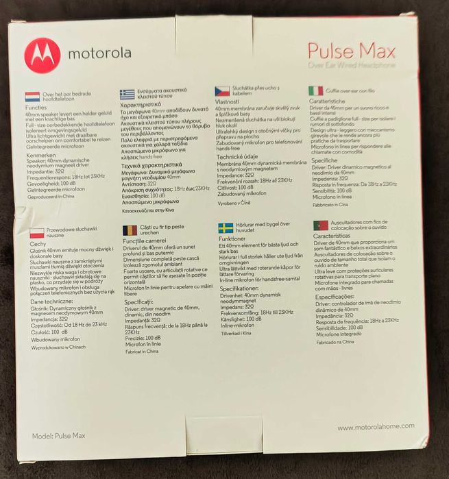 Casti  Motorola  Pulse Max  negre, cu  fir - Noi