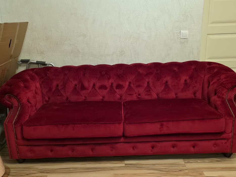 красный диван 2 м раскладной