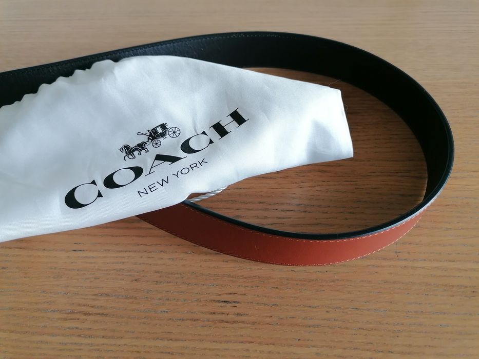 Curea de dama, originala, Coach, cu 2 fete, marimea S, Noua