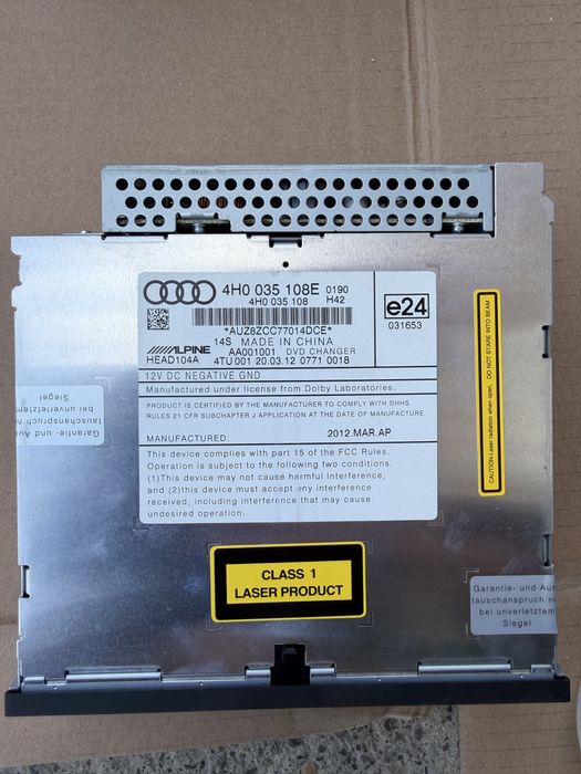 CD Changer / DVD Changer Audi A1 A3 A4 A5 A6 A7 A8 Q3 Q5 Q7