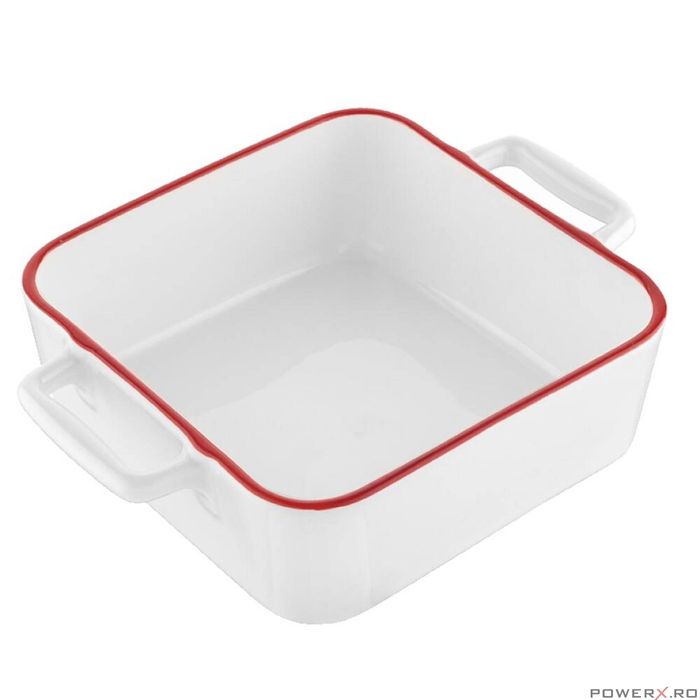 Vas termorezistent din ceramica patrat pentru cuptor, 33 cm,